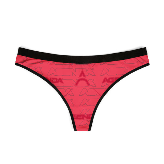 Trendy Women's Thongs - Bold Red Graphic Design