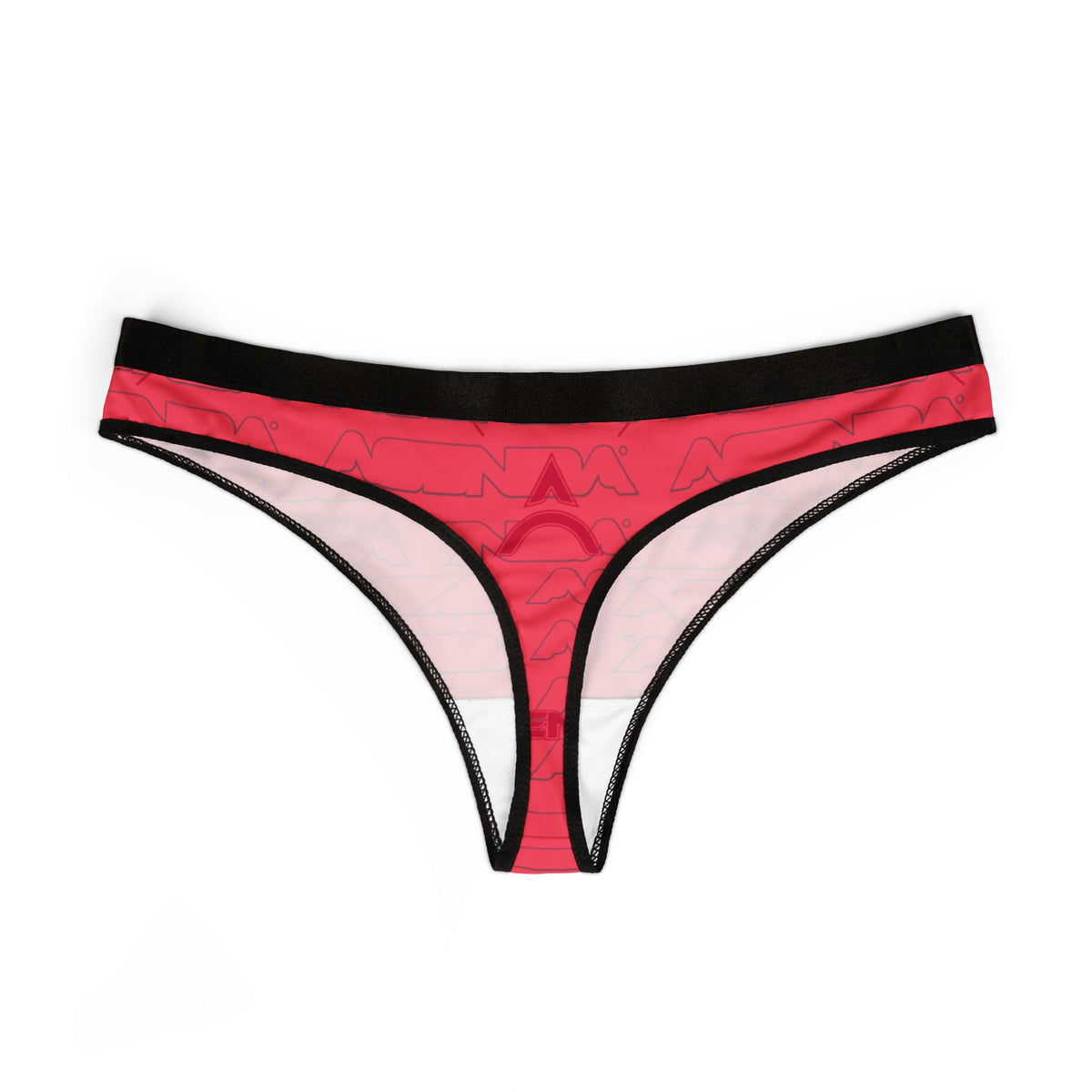 Trendy Women's Thongs - Bold Red Graphic Design