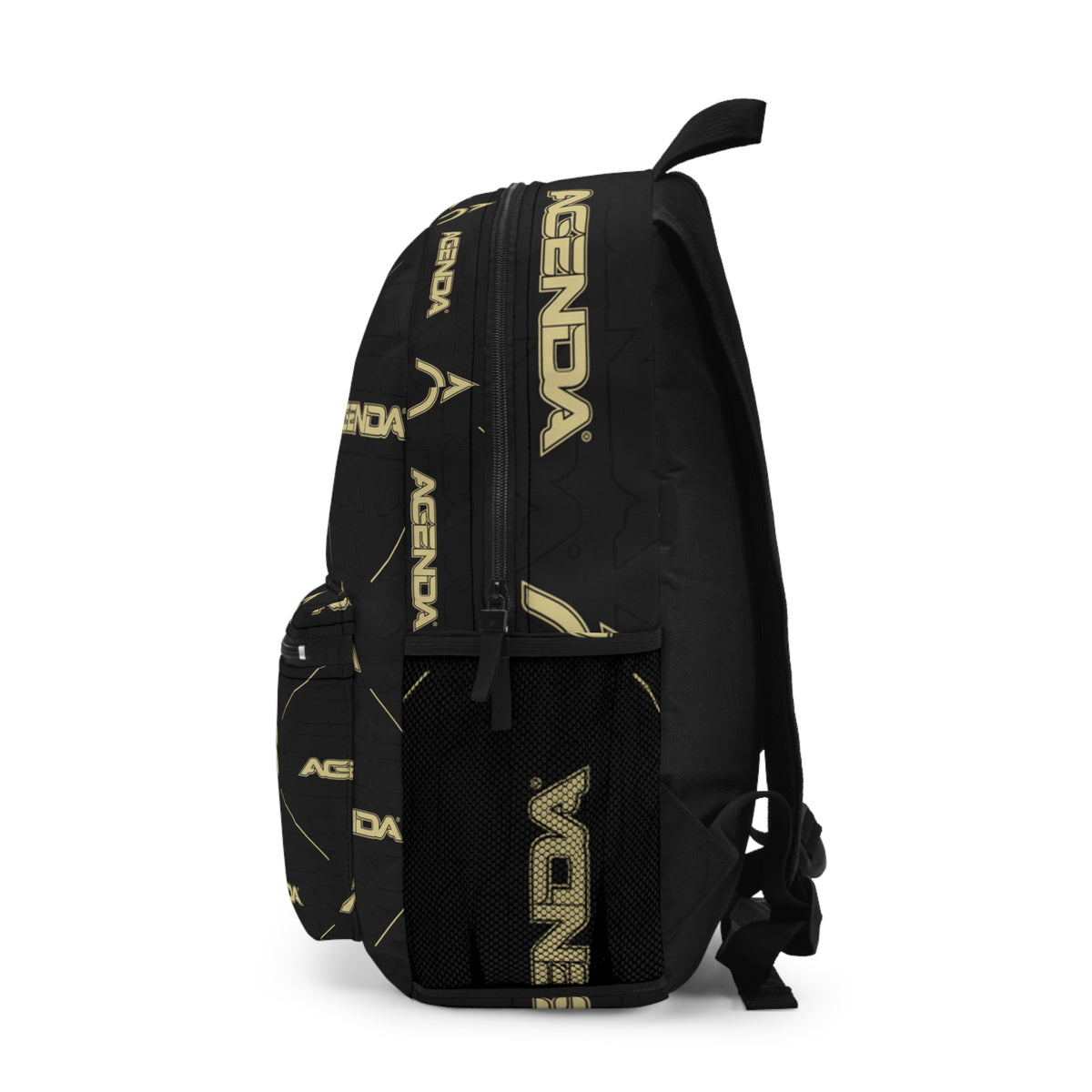Trendy Black Backpack with 'AGENDA' Design for Everyday Use