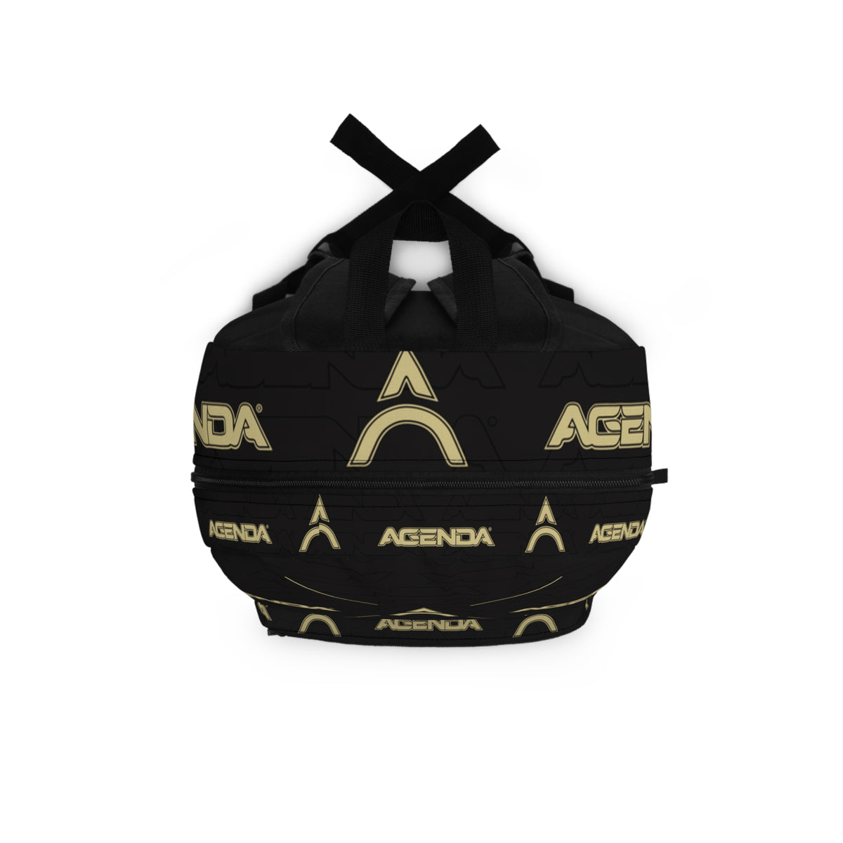 Trendy Black Backpack with 'AGENDA' Design for Everyday Use