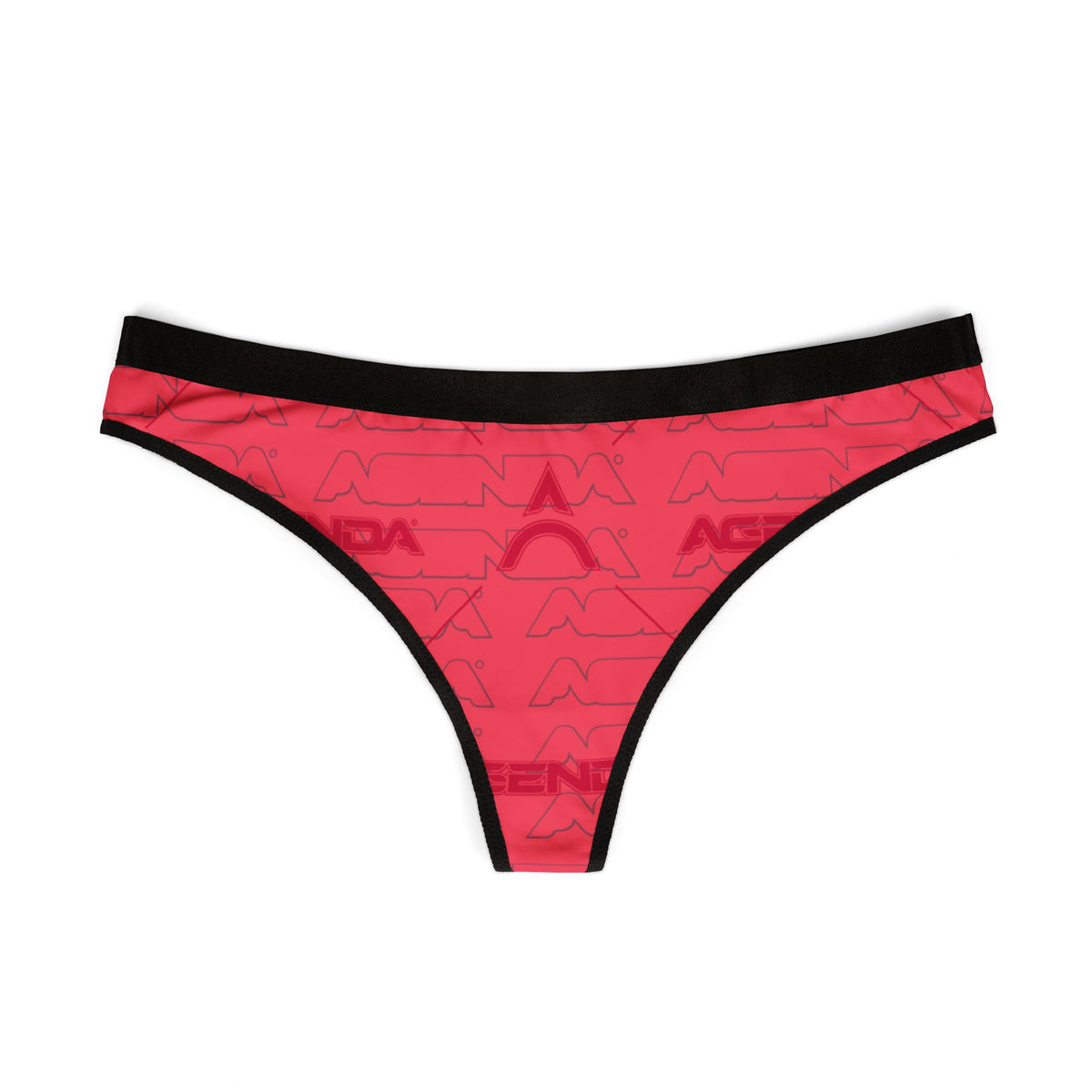 Trendy Women's Thongs - Bold Red Graphic Design